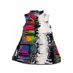 Sno Skins Multicolor Tunic Tank Top Blouse Size Small